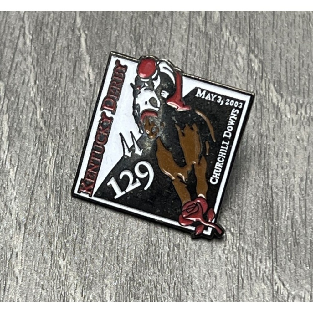 2003 129th Kentucky Derby Churchill Downs Horse Racing Collectible Lapel Pin
